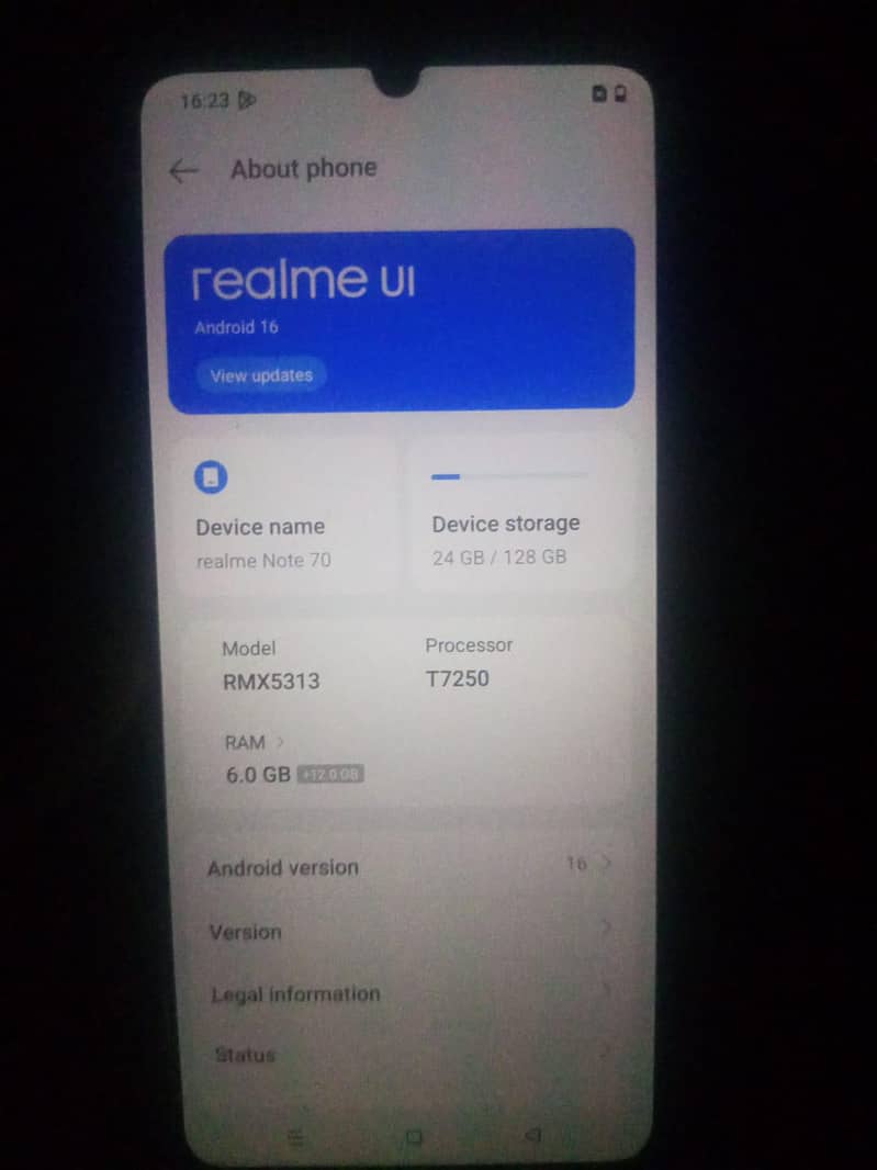 Realme  note 70 4
