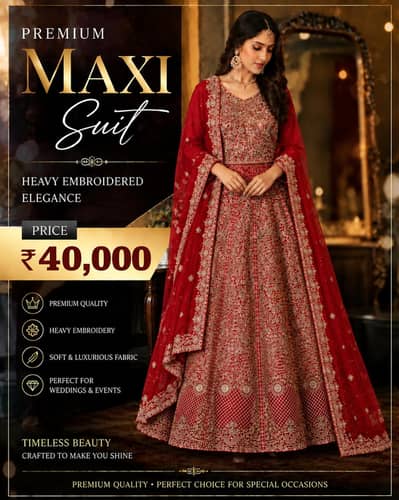 Rich bridal red color lehenga