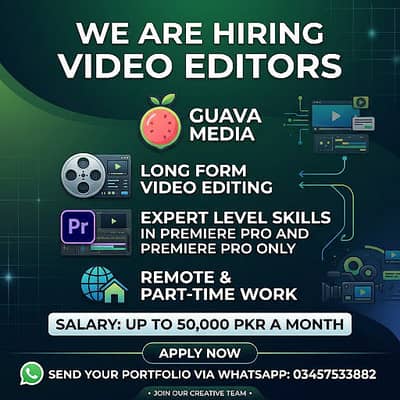 Hiring Remote Video Editor Premier Pro Only