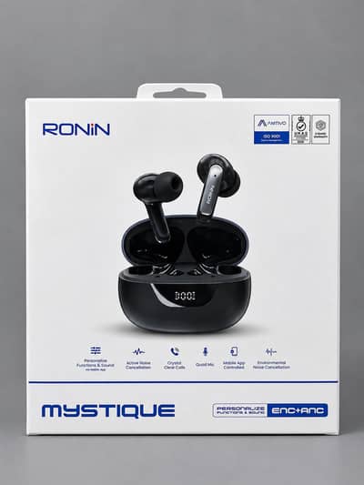 Ronin R-7010 Mystique - ANC+ENC Earbuds (Brand New Packed)