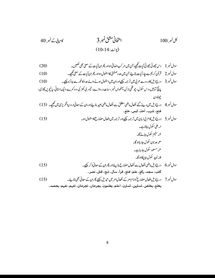 Assignment question paper (ALL SUBJECTS) 4