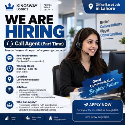 We Are Hiring – Call Agent (Part-Time)