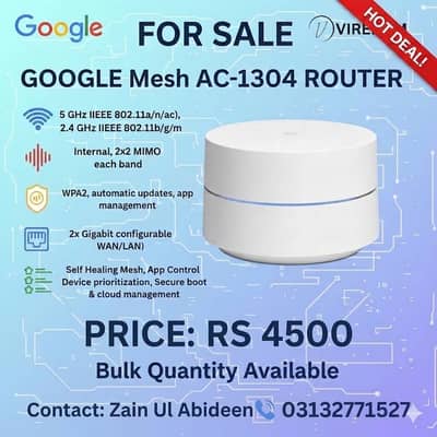Google AC-1304 DUAL BAND MESH ROUTER