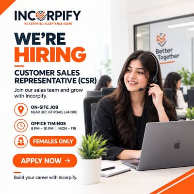 Experienced Female Customer Sales Representative (CSR) – Jobs