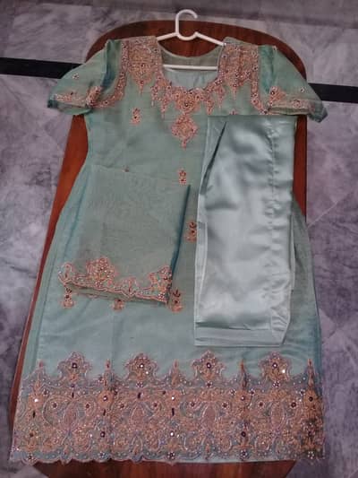 New organza heavy silk suit for sale.
