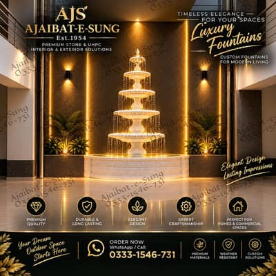 •{Premium Garden Fountain / Lawn Fountain / Waterfall /Bench/Planter}•