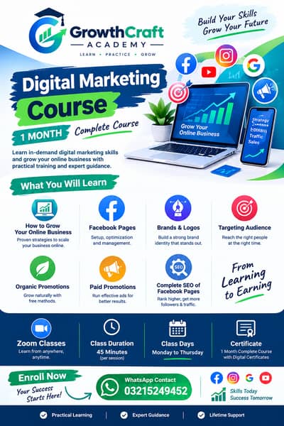 We are offing online Digital Marketing course.