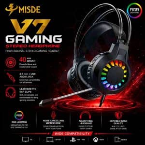 V7 Gaming Headset – Stereo Sound, Comfortable Design & Noise-Reducing