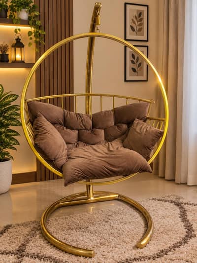 steel hanging swing double seater