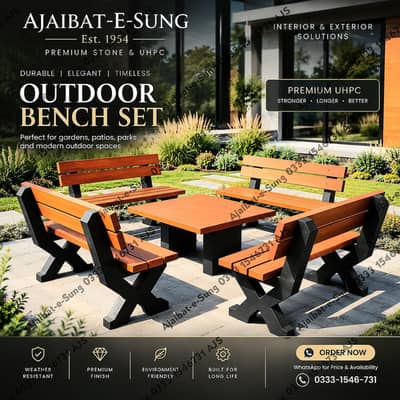 Premium Garden Bench / Park Benches / Lawn Chairs / Fountain / Planter