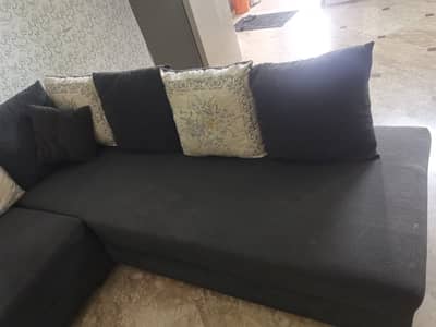 L-Shape Sofa Set for Sale - 5-6 Seater Good Condition