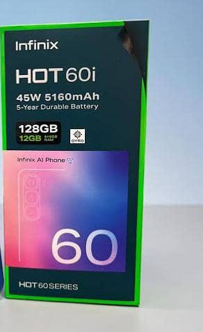 Infinix hot 60i pin pak 10/10 12/128gb Memory