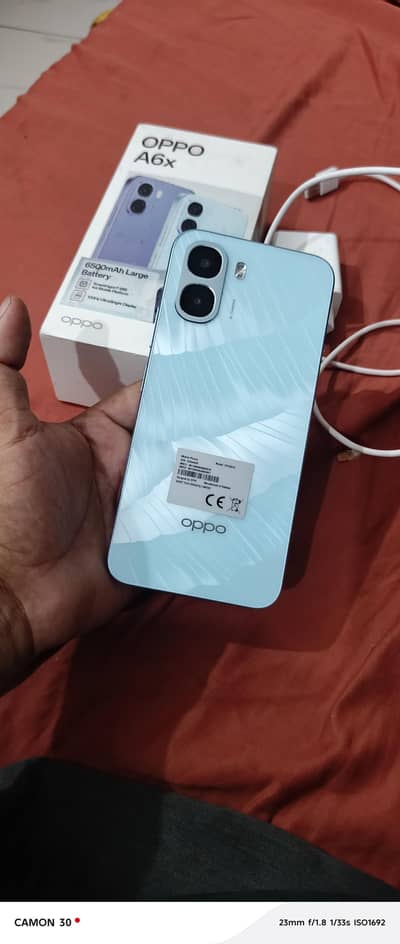 oppo A6x  4+4/128complete accessories 10/10 condition 9 monts