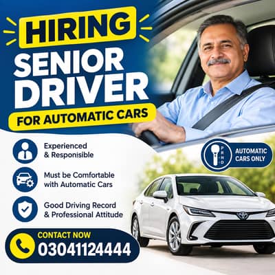 Hiring a Driver | Senior Driver Required in Lahore | Driver Job