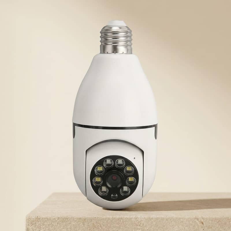 security camera 360 view E27 Bulb base white 2