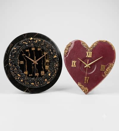 Resin art wall clocks for sale