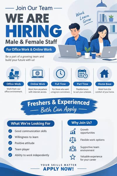 URGENT HIRING STAFF