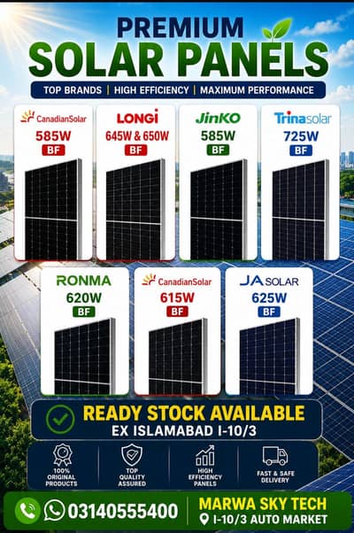 Solar Panels, Solar Plates, Inverters, Solar System, Lithium Batteries