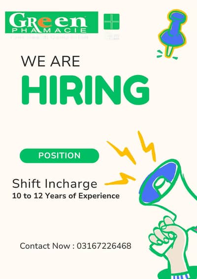 Green Pharma is hiring Shift Incharge / Assistant Manager Pharmacy