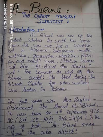 Neat handwritten AIOU assigment Karachi. girl