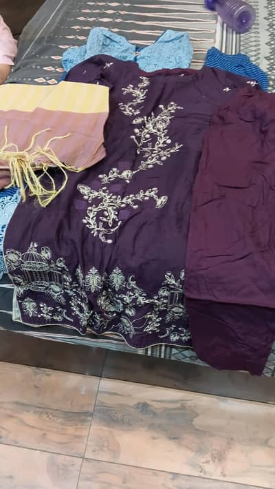 3pc embroidered dress
