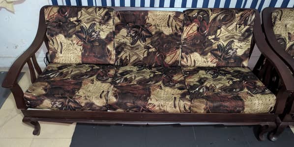 5 Seater Wooden Sofa