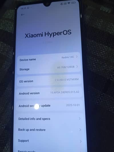 Redmi 14C 6gb 128gb memory