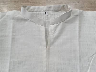 White Shalwar Kameez 2-Piece | Size L | Excellent Condition
