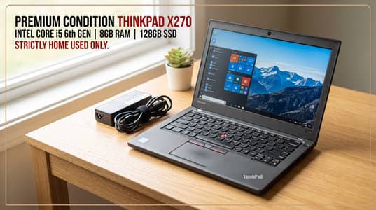 Lenovo ThinkPad X270 | Core i5 6th Gen | 8GB/128GB SSD | Home Used