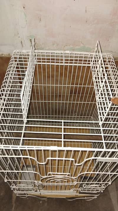 gray parrot cage