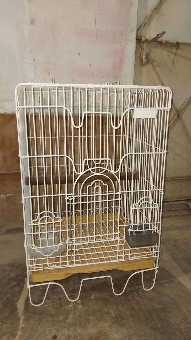 gray parrot cage 1