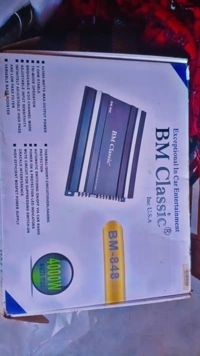 BM Classic BM-848 4 Channel Car Amplifier 4000W