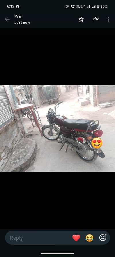 Honda 70cc 2016 Model Red Color - Good Condition - Sheikhupura