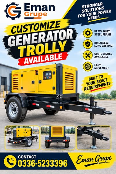 generator trolley, generator trolly, generator trailer, generator