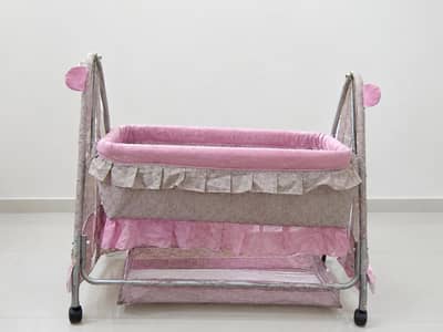 Baby Cradle – Double Portion – Aluminium Frame – Mosquito Net