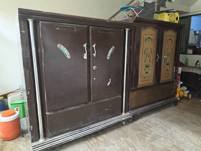 2 iron trunks