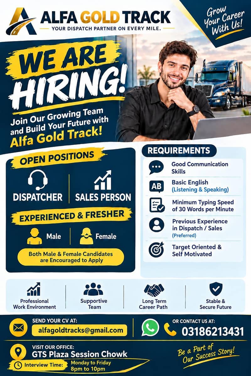 we are hiring for dispatching 0