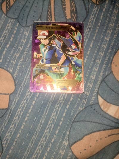 Ash Ketchum v max card 5000000 hp