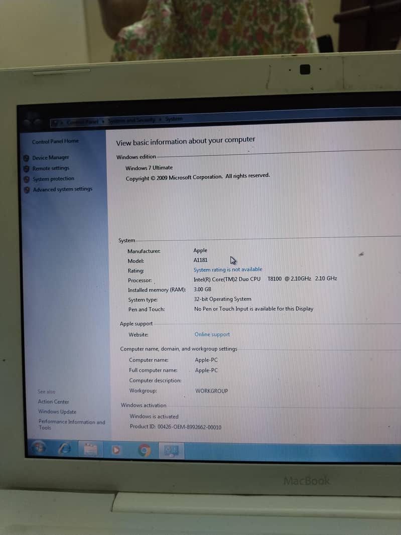 apple MacBook 4