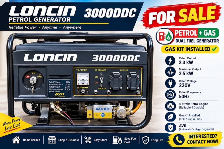 Loncin 3000DDC generator 0