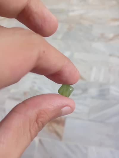 natural peridot (zabarjad) cusion cut