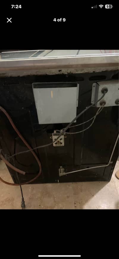 Cooking range glass back