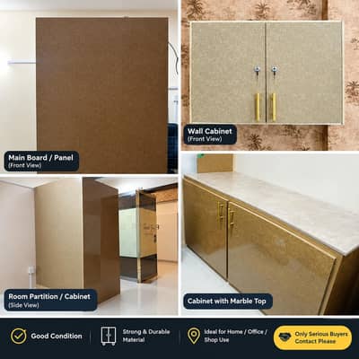 Complete Office furniture set-Cabinets, Partition & Marble Top 59.000