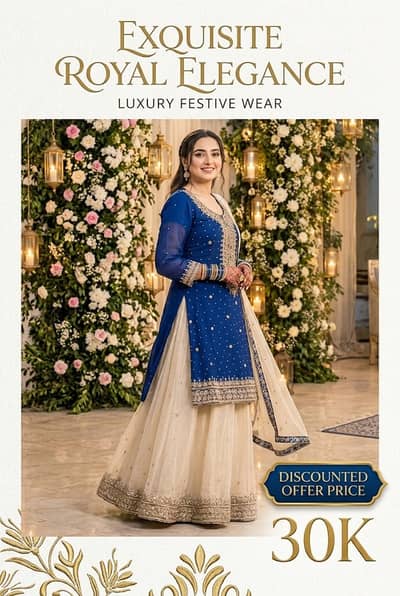 Formal Dress Elegance Designer Embroidered Dress Fancy Dress