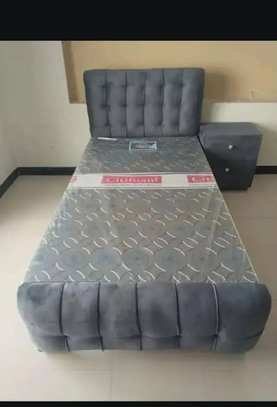 Single Bed/Single Bed Set/Wooden Single Bed/single bed poshish bed