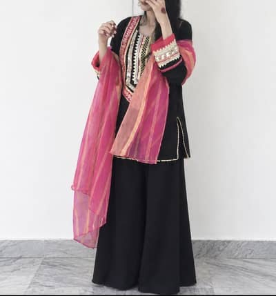 2pcs kurti plazo set