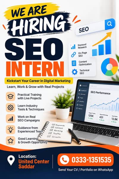 SEO Expert Required in Saddar United Center Karachi