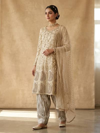 Ladies Dress / Embroidered Suit / Party Wear Dress / Formal Wear /Suit