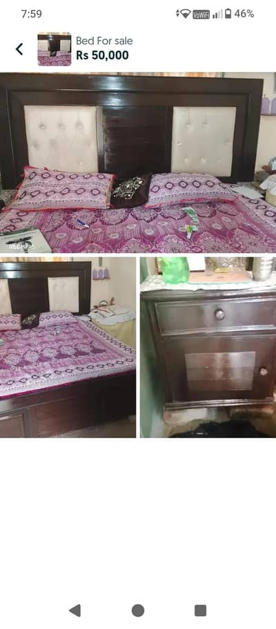 Bed for sale wooden