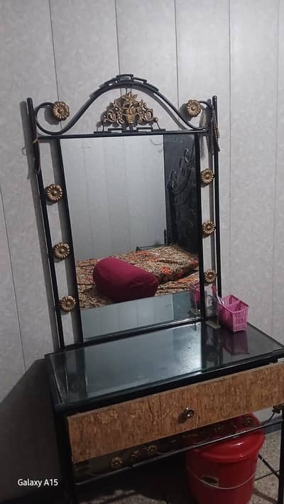 Iron Bed Set with Mattress, 2 Side Tables & Sofa for Sale